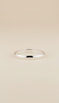 Minimalist brushed silver bangle